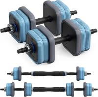 Juego de mancuerna ajustables 10 kg/20Kg/30Kg/40 kg, Kit de mancuerna 3 en 1, mancuerna de Barra, mancuerna ajustables y con Barras de conexión, para gimnasio en casa y fitness, hombres/Mujeres con - details 0