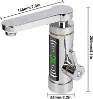 Instantánea Grifo de Agua Caliente Eléctrico 360 turn Maple inoxidable LED digital temperature UK PLUG - details 2