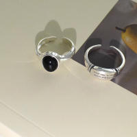 Anillo De Bambú De Jade Hetian Lácteo Platinado En Plata De Ley 925 Para Mujer Y Niña Regalo Joyería Vintage Irregular - details 40