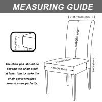 Cubierta De Silla Suave De Velours 1/4PCS Esponjosa Elástica De Color Sólido Lavable Para Sala De Comedor Hogar Bodas - details 1