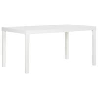 vidaXL Mesa de jardín PP blanco 150x90x72 cm - details 0