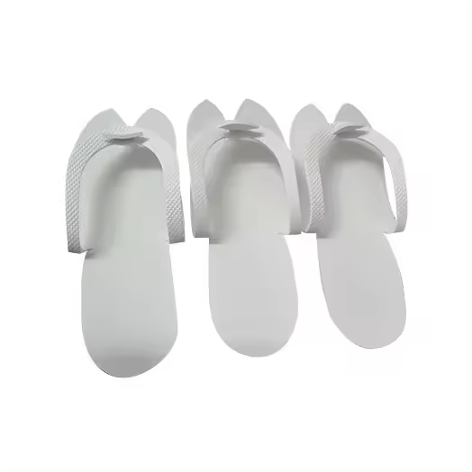 BOLSA DE 12 PARES DE ZAPATILLAS PEDICURA BLANCAS (marca: Pollié) - 1