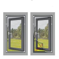 Pantalla de Mosca DIYMagnetic ajustable para Ventanas, ventana de Malla de Insectos, fácil instalación, tamaño Máximo 110*120cm (Malla Gris de Marco Blanco) - details 2