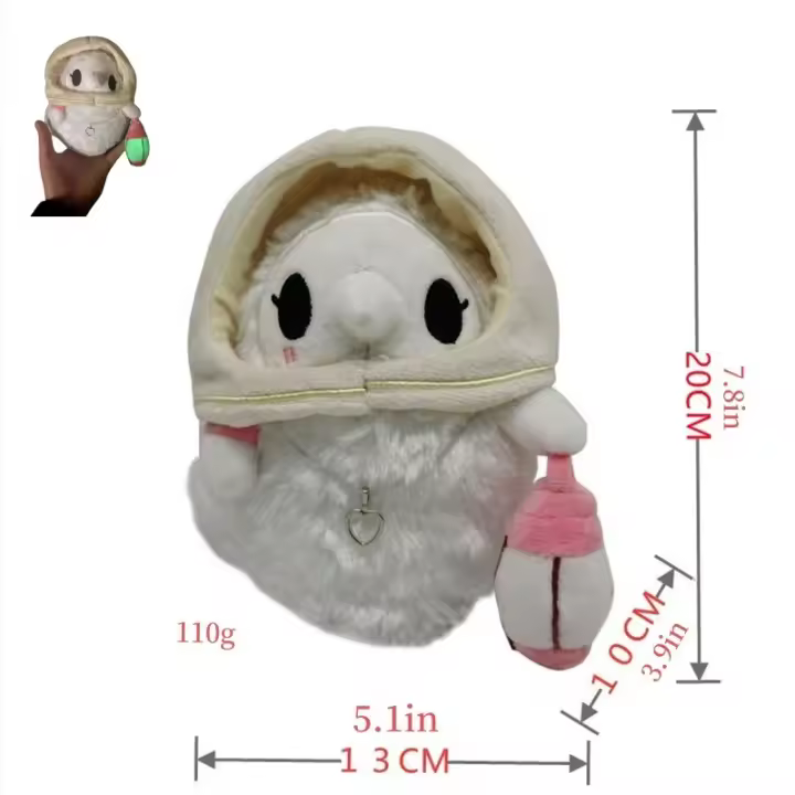 Marioneta absorbente de luz del Cuervo de la Noche Oscura- Muñeca luminosa con temática médica de Halloween. - 1