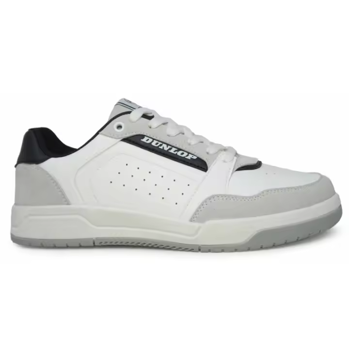Dunlop Zapatilla Sneakers Casual Blanco-Negro  Referencia: 36008 Blanco-Negro DUNLOP Zapatilla casual moda joven, modelo cómodo de usu diario, fabricada en sintético, talón acolchado y pieza marron . * Plantilla confort extraible.  * Suela - 1
