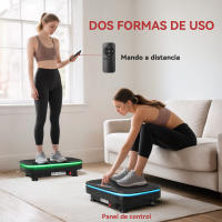 SPORTNOW Plataforma Vibratoria, 99 Velocidades, 3 Programas, Plataforma Vibración Muscular con Altavoz Bluetooth, Pantalla LED, Luces, Mando a Distancia, Bandas Elásticas, para Hacer Ejercicio en Casa - details 5