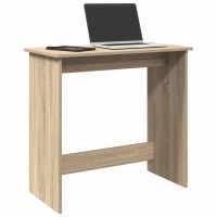 vidaXL Escritorio de madera contrachapada 80x40x75 cm en color Gris hormigón/Negro/Gris sonoma y más | estructura resistente ideal para salón dormitorio o estudio - details 3