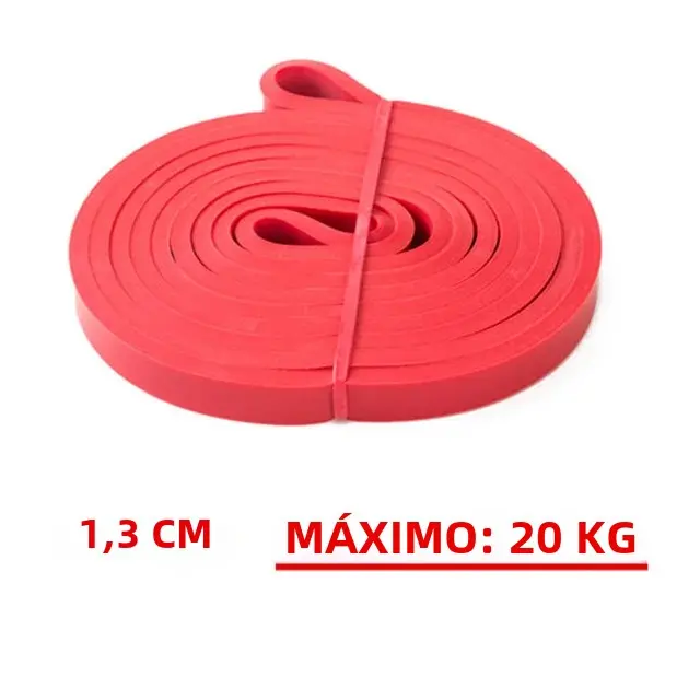 Banda De Resistencia De Látex Fuerte Elástica Para Ejercicios De Fortalecimiento De Entrenamiento Fitness Chicle Auxiliar De Pull-Ups Equipamiento De Gimnasio Unisex - 1