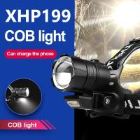 Linterna Frontal LED Potente XHP199 Con USB Recargable 18650 Para Pesca Y Camping Fuente De Luz LED XHP160 Ángulo De Haz 180° Impermeable - details 0