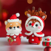 Kit De Tejido De Lana KRABALL Para Decoraciones De Navidad Muñeco De Nieve De Lana Herramienta De Artesanía DIY Regalo De Navidad - details 10