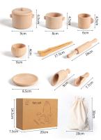 Juego De Rompecabezas Sensorial Montessori Set De Cocina Simulado Juguetes De Madera Para Educación Temprana Experiencia Familiar Edad Infantil - details 0