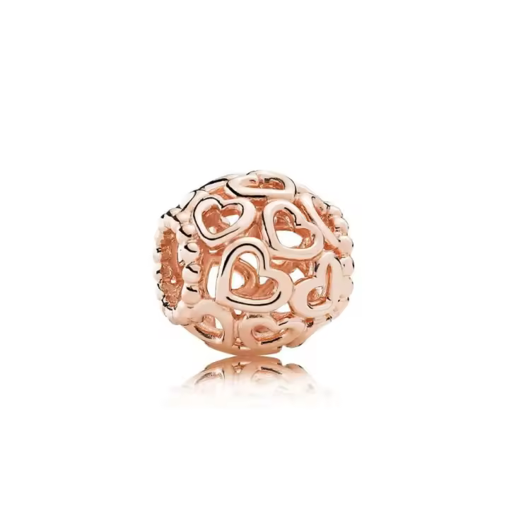 Charm de plata ROSE con corazones calados 780964 PANDORA Raíz Joyas de Plata Promoción 3x2 en Joyas de Pandora Joyas Pandora MUJER inicio Charm Pandora Mujer Pandora Original - 1