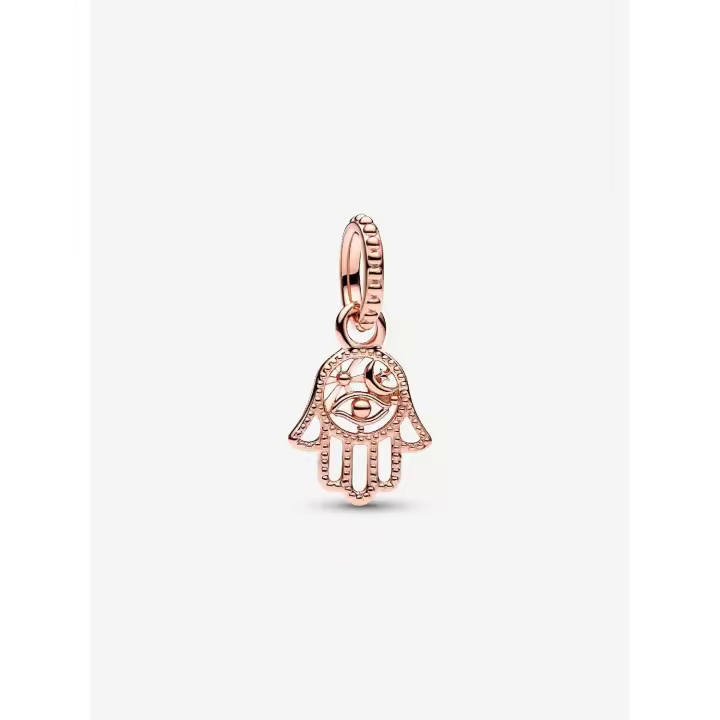 Pandora - Charm Colgante de mano de Fátima protectora - Baño de Oro Rosa de 14 K - 1