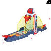 COLORBABY - Mini canasta baloncesto infantil, 2 jugadores, juego de mesa, basket electrónico, con marcadores y lanzadores, 2 niveles, control de volumen y tiempo, incluye 6 pelotas - details 3