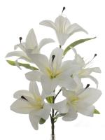 Ramo de Flores Artificiales Lilium de Tacto Natural, Tamaño 40 cm aprox, Decoración Elegante y Duradera para Cualquier Espacio, Resistente a la Intemperie, Duradero y Elegante, Ideal para Decoración en Exteriores - details 3