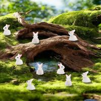 Figuras De Conejitos Miniatura De Resina Lindos 200/100 Piezas Decoración De Miniatura De Conejo Blanco Pequeño Para Jardín De Muñecas Y Paisajismo - details 5