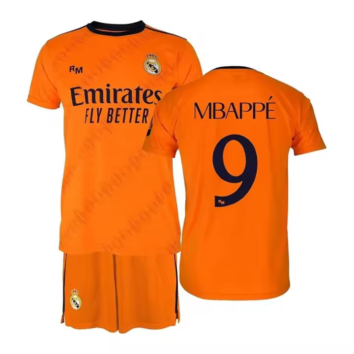 Real Madrid Conjunto Niño Camiseta y Pantalón - Mbappe 9 - segunda Equipación de la Temporada 2024-2025 - Réplica Oficial SEG2425KITMBAP - 1