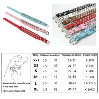 Correa De Cuello Ajustable Para Perros Y Gatos En Cuero PU Con Punta De Metal Estilo Punk Para Pequeños Animales - details 2