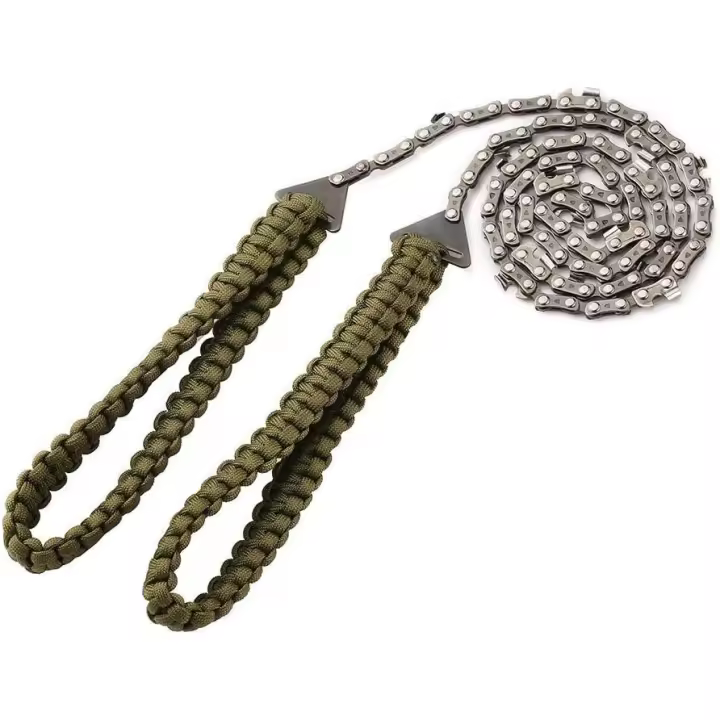 Motosierra portáthil de Mangos de Cuerda de paracaídas multimoción, Kit de herramientas de Nailon, Sierra de cable para equipo de supervivencia, camping, Caza. - 1