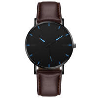 Reloj De Lujo Para Hombres Y Mujeres Reloj De Cuarzo Con Dial De Acero Inoxidable Diseño Casual Nuevo 2024 Correa De Cuero - details 11