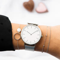 Reloj De Mujer De Lujo En Color Rosa Oro Con Dial De Concha Y Correa De Malla Reloj De Cuarzo Para Damas Moda Casual - details 10