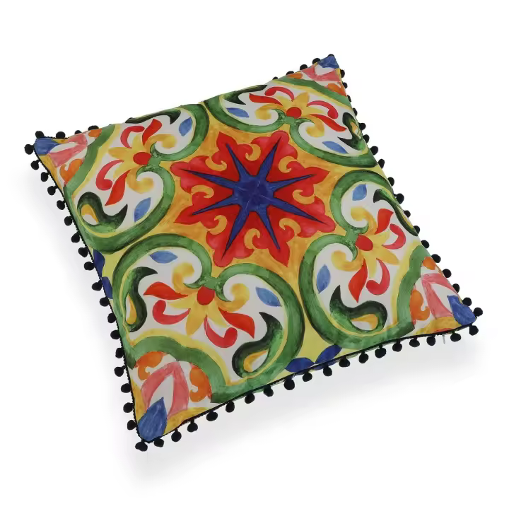 Cojín Versa Borlas Poliéster (45 x 45 cm) - 1