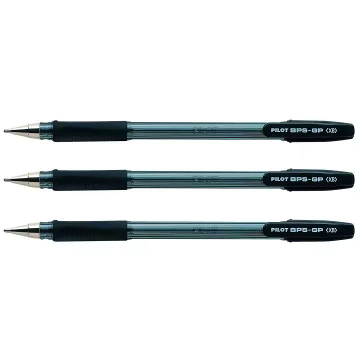 Pilot Bolígrafo BPS-GP 1.6 Punta Bola 1,6mm Grip Tinta Base de Aceite Negro (Pack de 3) - 1