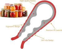 Abrepuertas Multiusos 5 En 1 Para Manos Débiles Con Mango Antideslizante De Silicona Kit De Abrebotellas Y Lataresistente Al Desgaste Y Eco-amigable - details 1