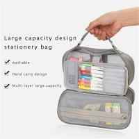 Estuche De Lienzo Para Lápices Con 5 Compartimentos Gran Capacidad Para Niñas Y Niños Estuche Aesthetic De Estación Para Escuela - details 0