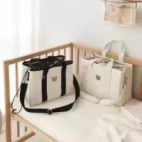 Bolso De Diaper Para Bebé Y Mamá Bolsa De Pañales Maternidad Con Mano Para Carrito De Supermercado Bolsa De Mano Para Mami - details 1