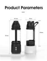 Batidora Personal Portátil Sin Cables – Recargable por USB-C, Vaso Mezclador 24 oz (≈680.4ml) con Boquilla para Pajita y Tapa de Viaje, Ideal para Batidos, Batidos de Proteínas y Bebidas Heladas, Perfecta para Cocina, Gimnasio y Oficina - details 11