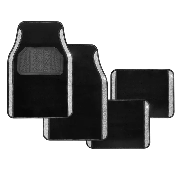 Juego de 4 Alfombras Para Coche, Alfombrillas Universales para Coche,Antideslizantes y Resistentes - 1