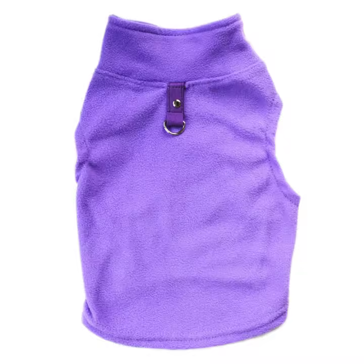 Chaleco De Peluche Para Perro Pequeño Chaqueta De Fleec Con Anillo Para Correa Resistente Al Viento Ligero Y Acolchado Ropa De Perro Para Clima Frío - 1