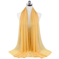 Nueva Elegante Bufanda De Mujer 2023 Modesta En Chiffón Sólido Tamaño Grande Abrazadora Para Cabeza Y Cuello Protección Solar Estilo Fashion - details 82