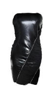VESTIDO MINI NEGRO DE PALABRA DE HONOR  AJUSTADO MARCA GENERICA - details 0