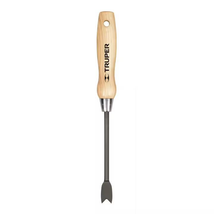 Truper Deshierbador Jardinería Acero Mango Madera 15cm - 1