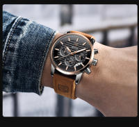 Reloj Deportivo De Moda BENYAR 2024 Para Hombres Multifuncional Impermeable Con Cuero Premium Calendario Y Luz Nocturna - details 11