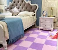 16PCS Alfombra De Piso Interconectada De Espuma De Peluche 30x30cm Alfombra De Moda Suave Para El Hogar Alfombras De Área Cuadradas - details 31
