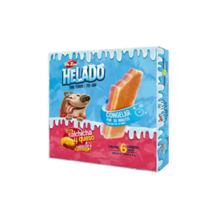 Dr.Zoo Helado Salchicha Y Queso 6 X 50 Gr - 1
