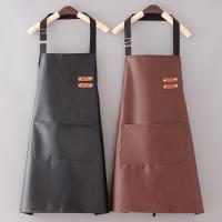 Aguasalo Resistente a Aceites Y PU Cuero Apron Sin Mangas Ajustable Para Cocina Y Limpieza Unisex Ropa De Trabajo Para El Hogar - details 3