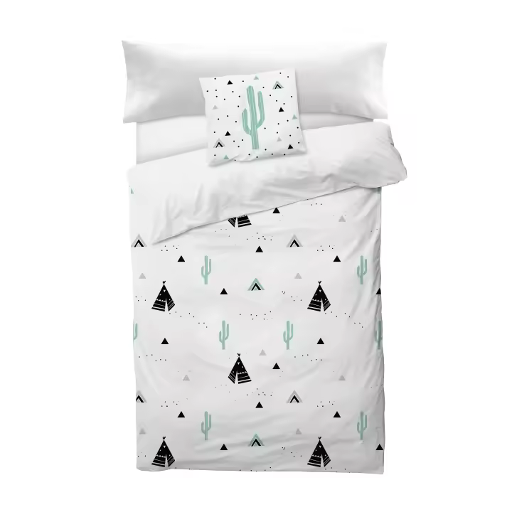 BOHEME -  Funda Nórdica Cuna 100% Algodón Desert White 115X145 - Suavidad y Diseño - 1