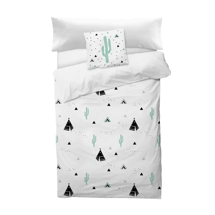 BOHEME -  Funda Nórdica Cuna 100% Algodón Desert White 115X145 - Suavidad y Diseño - 1