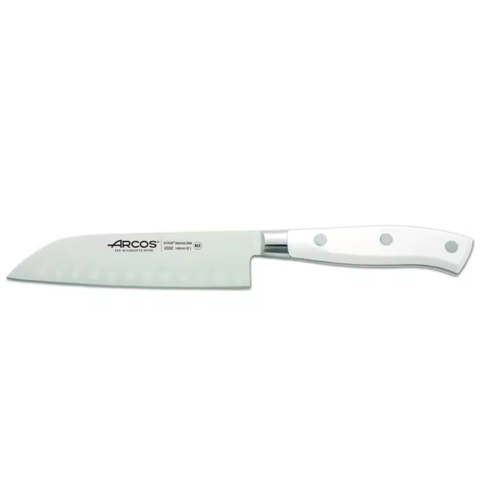 Cuchillo Santoku Arcos Riviera Blanc 233224 de Acero Nitrum, con Mango de Polioximetileno y hoja de 14 cm en estuche - 1