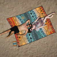 Estera de playa bohemia, estera impermeable y a prueba de humedad de secado rápido, estera para pícnic al aire libre, manta para acampar 180*220cm - details 5