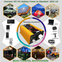 Inversor De Coche Inteligente 6000W Dual USB Poder Inteligente Inversor DC 12V a AC 110V 220V Con Pantalla LCD Para iPad Teléfono - details 3