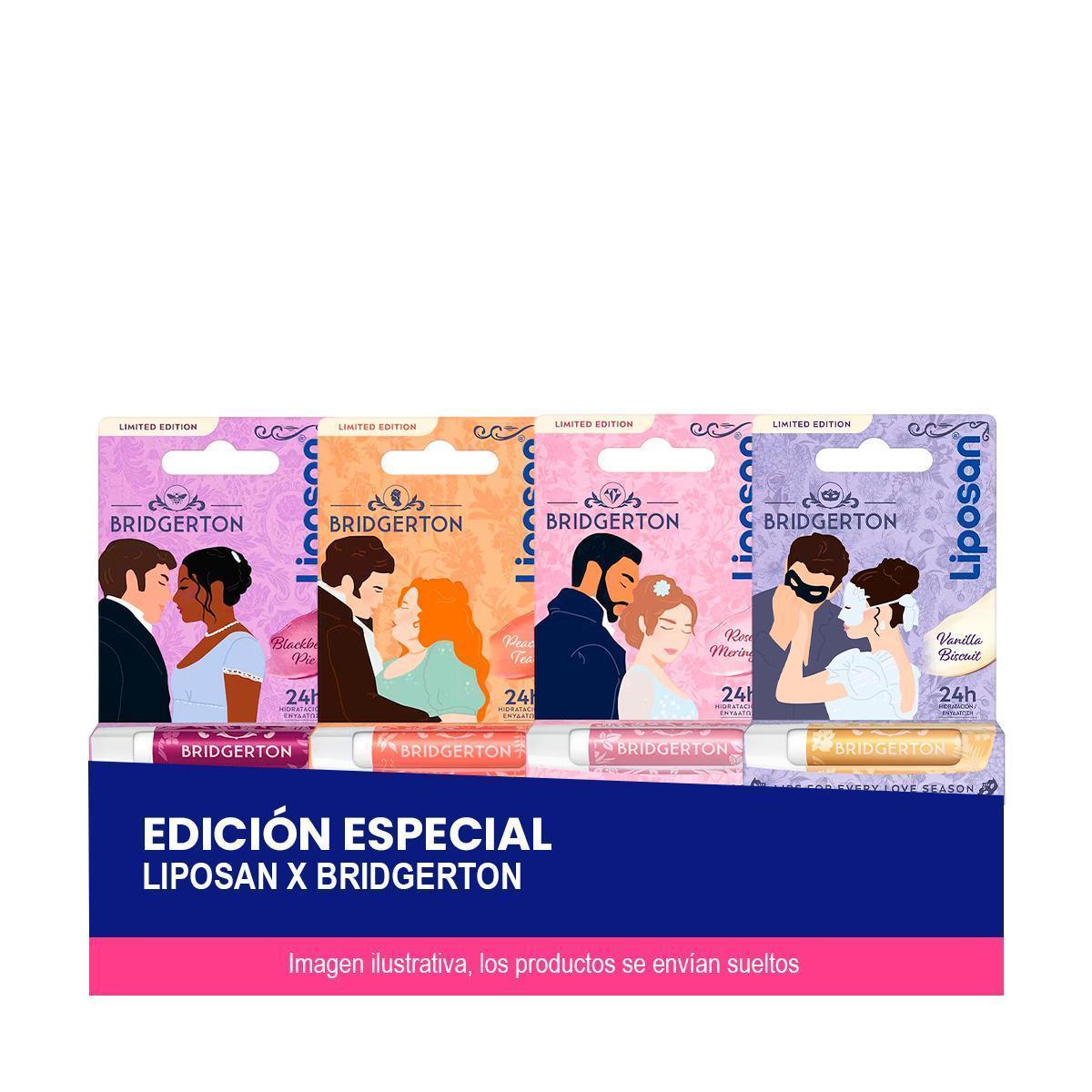 LIPOSAN x BRIDGERTON Edición limitada - Contiene colores rosa, melocotón, mora y vainilla