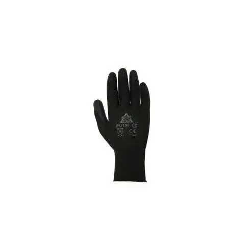 JUBA GUANTES PU100 POLIESTER/POLIURETANO NEGRO .8M - 1