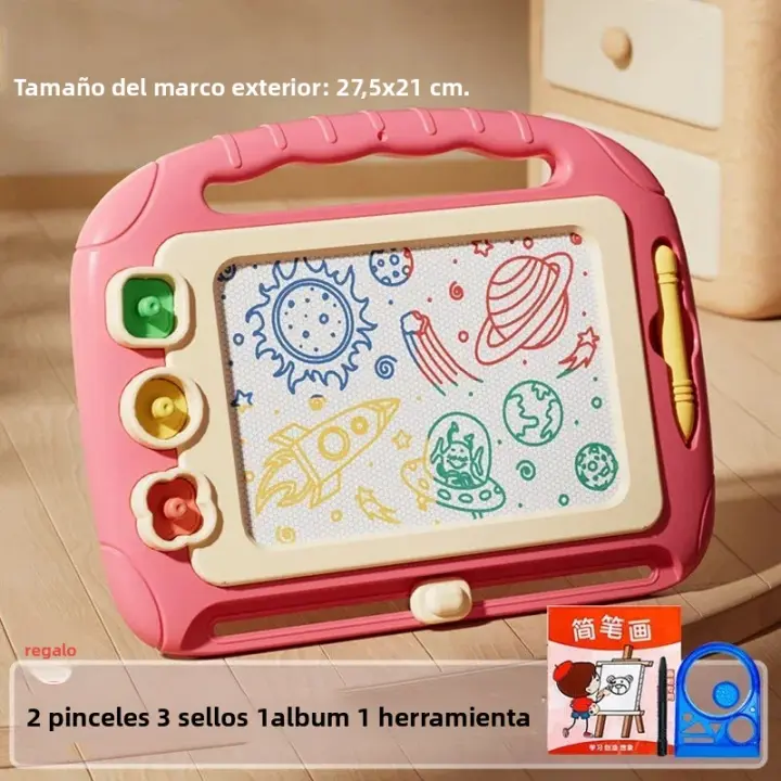 Tablero De Dibujo Magnético Para Niños Juguete De Escritura Y Puzle De Dibujos Animados Tablero De Graffiti Montessori Para Niños Adecuado Para Edades 3-6 Y 6-12 - 1