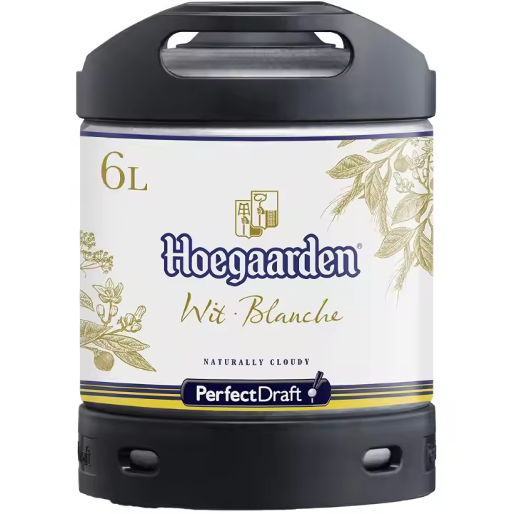 1 ud x Barril Hoegaarden Blanca 6L  Cerbeza Belga estilo Witbier/Trigo  sólo apto para usar en grifo Perfect Draft de Philips - 1