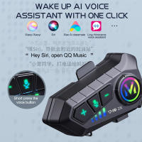 2xintercomunicador Casco Moto Bluetooth para Motocicletas con Auriculares y Asistente de Voz - details 5